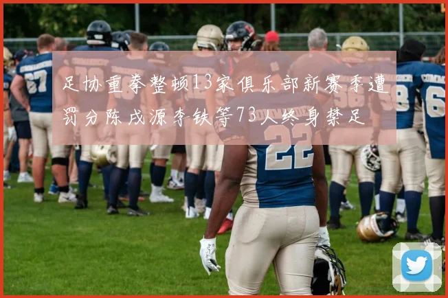 足协重拳整顿13家俱乐部新赛季遭罚分陈戌源李铁等73人终身禁足